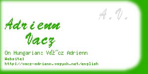 adrienn vacz business card